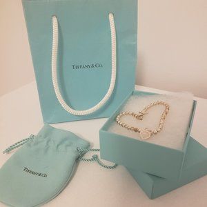 Tiffany Heart Tag Sterling Silver Bead Bracelet